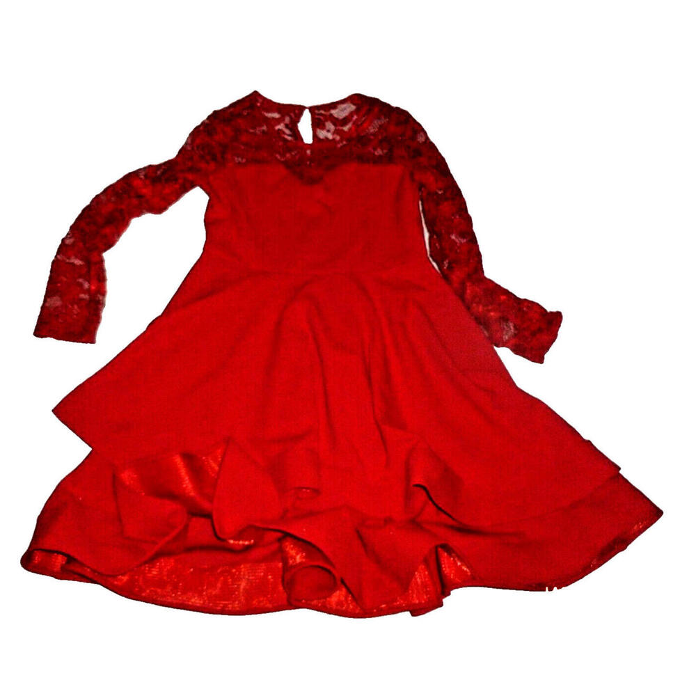Rare Editions Girls Red Dress Size 12 New‎ Formal Occasion Party